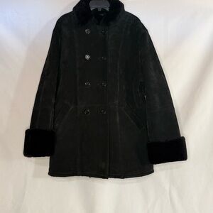 Vintage Dimensions New York Women’s Genuine Leather Coat – Lined – Medium – EUC